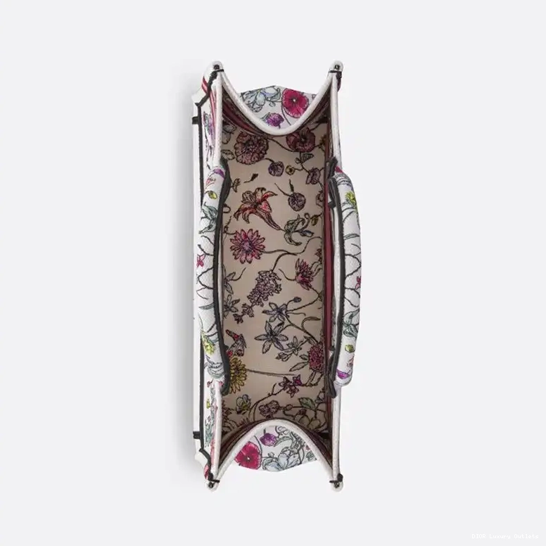 Cheap Motif Book Dior White Florilegio Pink Tote Canvas 0629 Luxury